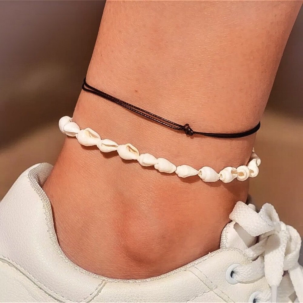🔴𝟱/$𝟭𝟱🔴𝗖𝗟𝗘𝗔𝗥𝗔𝗡𝗖𝗘 Seashell Anklet NEW - Picture 8 of 10